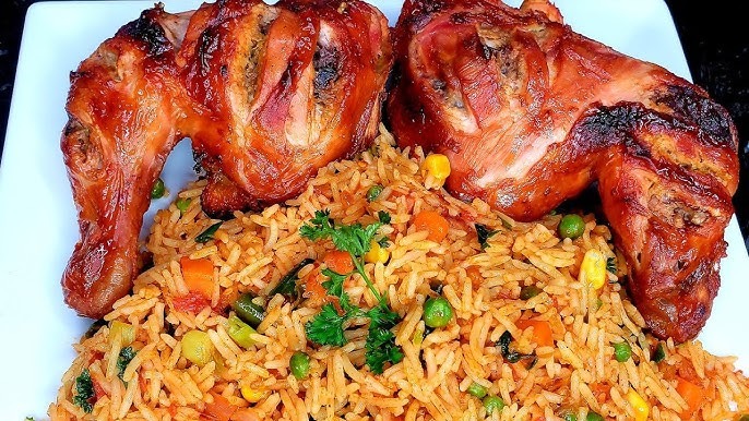 2p Grilled Chicken with Fried Rice