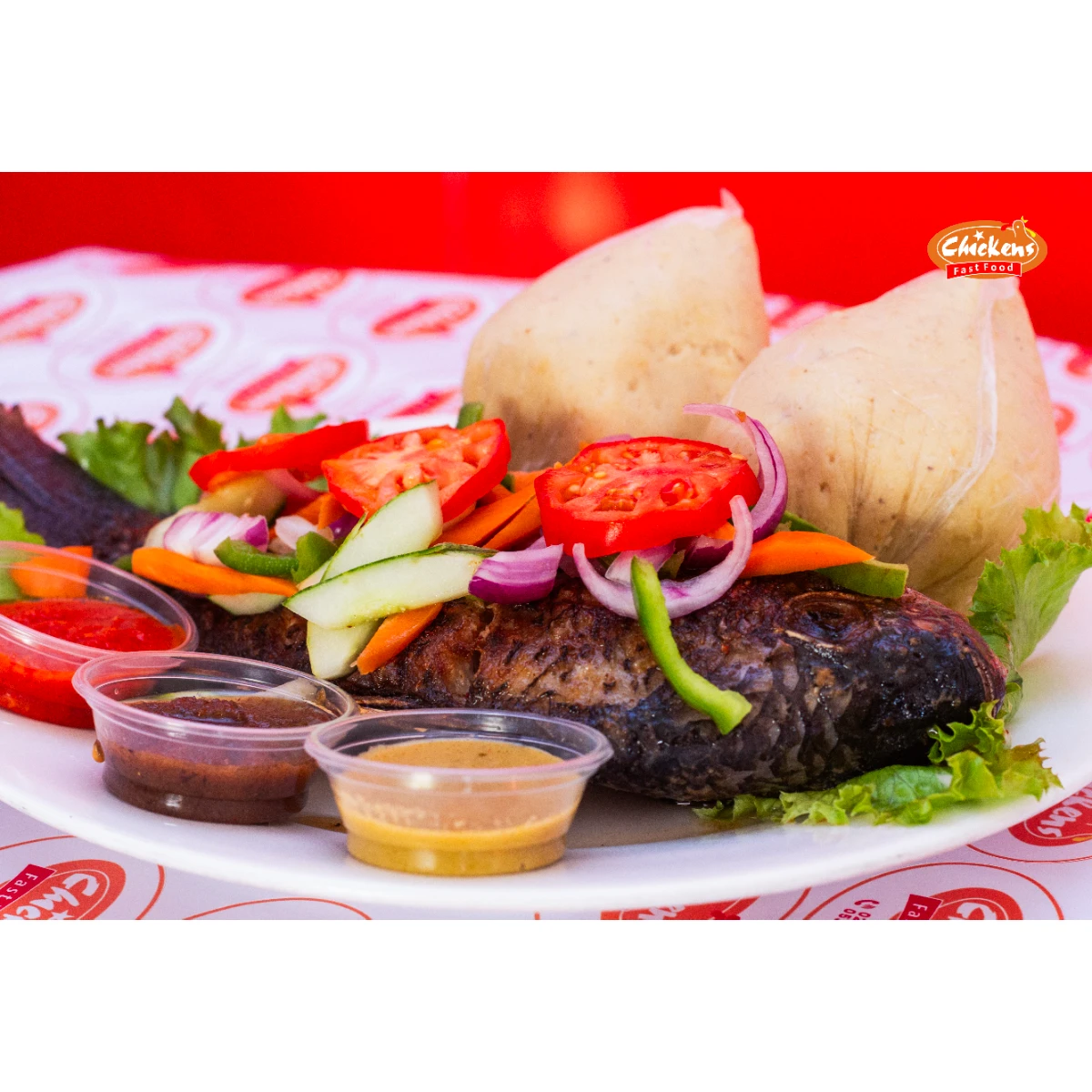 Grilled tilapia (With Banku or Rice)